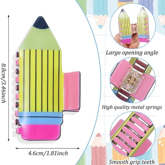 Colorful Pencil Hair Clip - Picture 3 of 3